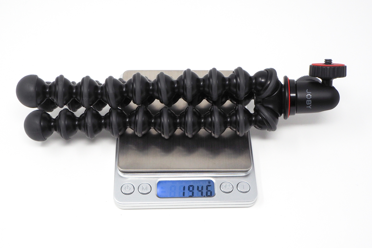 JOBY GORILLAPOD 1Kの重量